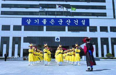 해산물축제 취타대의 모습