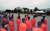 하반기 재난안전 대비훈련을 위해 모인 임원들과 앞에서 말씀하고 계신 시장님사진(00001)