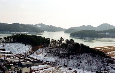 옥산 수원지 전경