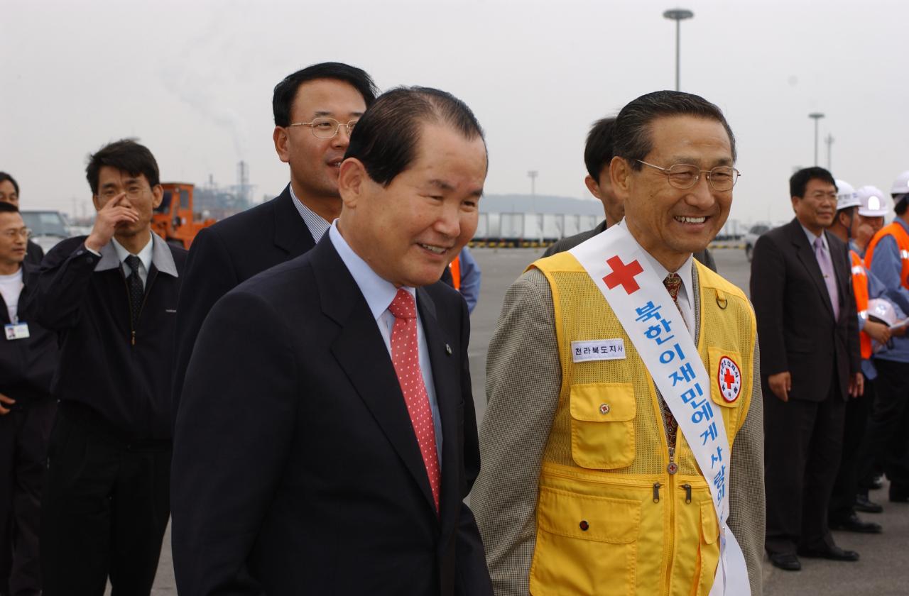 대북지원 쌀 출항