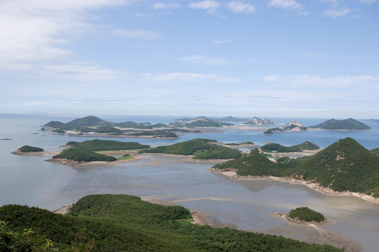 고군산군도의 섬들 전경