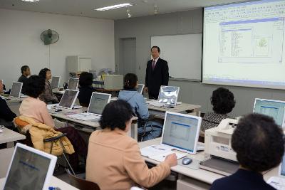 시장님 전산교육장방문