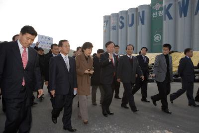 박근혜 한나라당 전대표 군산항 방문