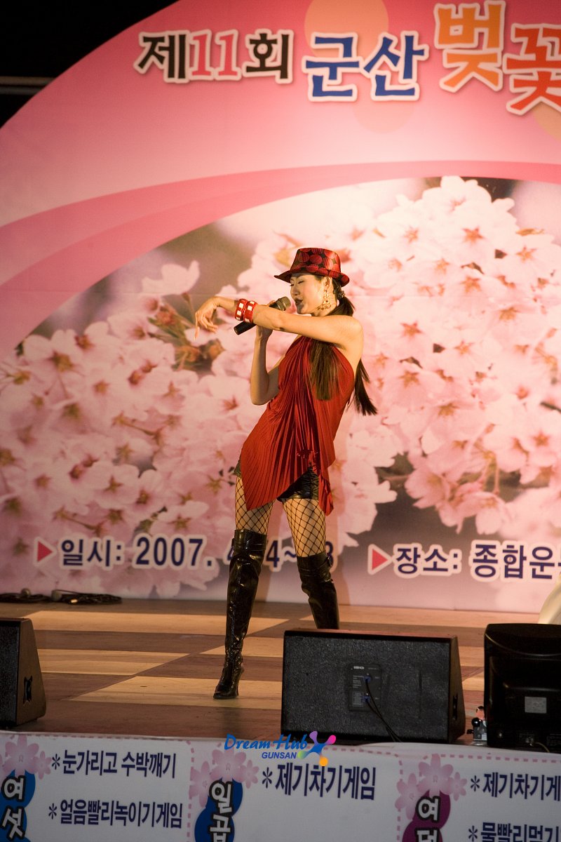 제11회 군산 벚꽃 예술제에서 공연하시는 유명가수의 모습3