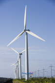나란히 줄서있는 풍력발전기의 모습6사진(00006)