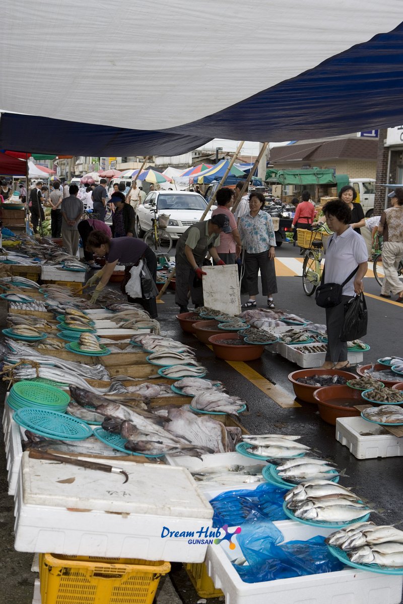 대야재래시장에서 어류판매하는 곳의 모습