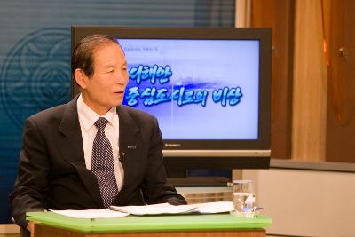 MBC유기하 시사토론 녹화현장에서 말씀하고 계신 시장님