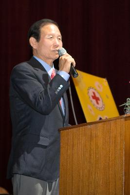 연설 중이신 시장님의 모습