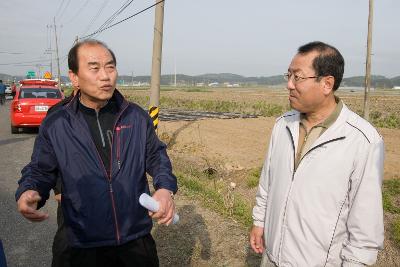 옥산면 산불현장 긴급회의