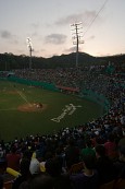 응원중인 관객들과 야구경기중인 모습5사진(00184)