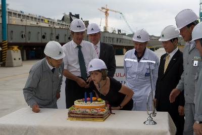 현대중공업 Keel Laying 행사