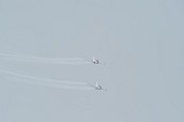 연기를 뿜으며 묘기를 보이는 항공기의 모습1사진(00001)