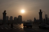 해가 지는 중국거리의 모습사진(00417)
