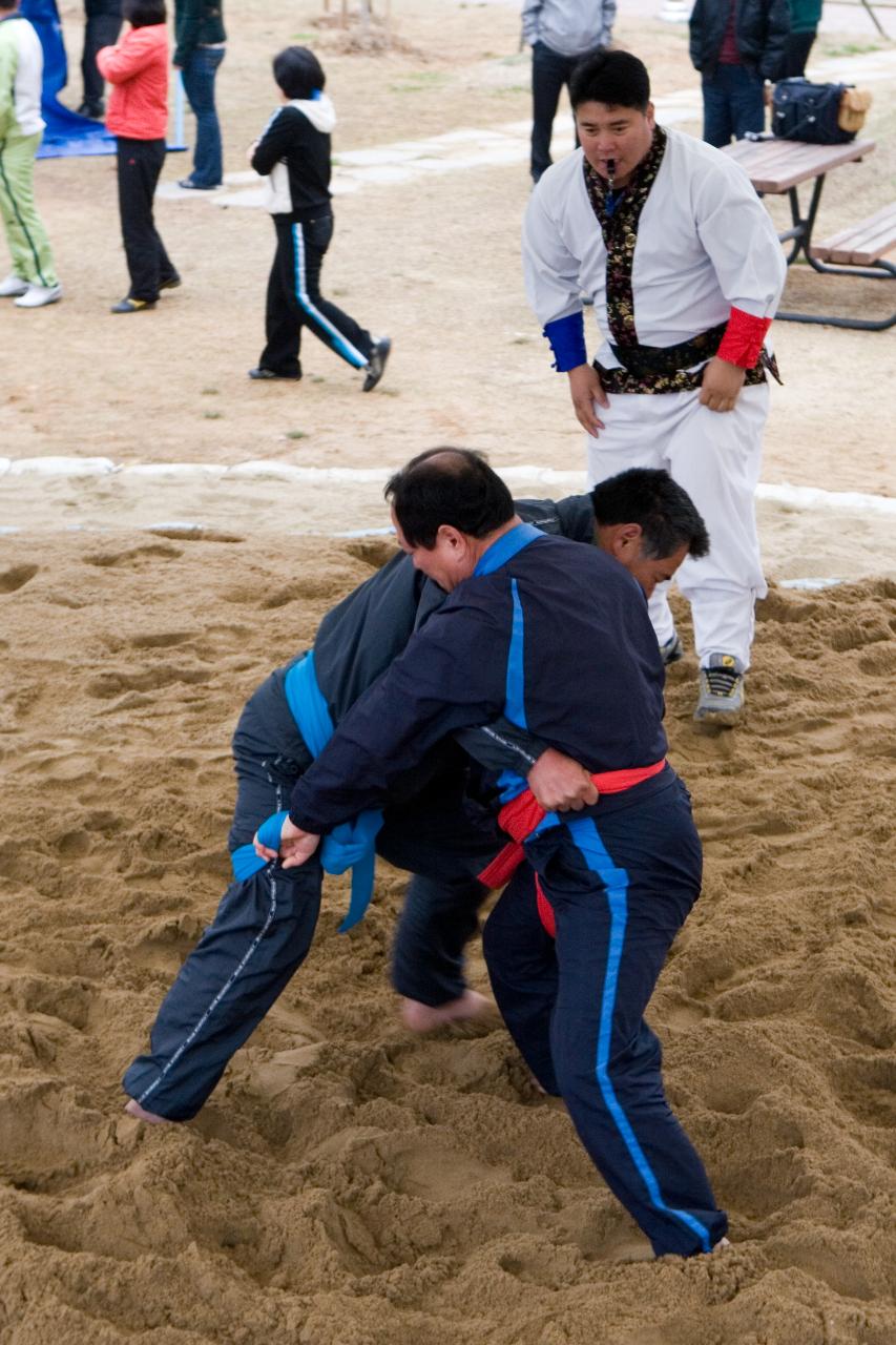 씨름 경기중인 남성선수들4