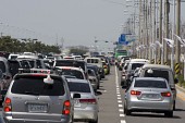 새만금 방조제 가는도로 위 차들이 정체되어 있는 모습2사진(00004)
