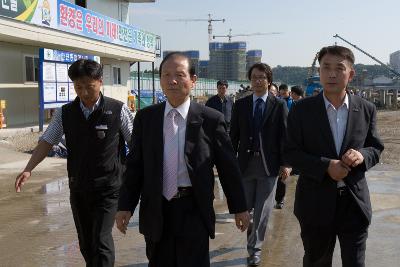 공설시장 신축공사 현장 방문