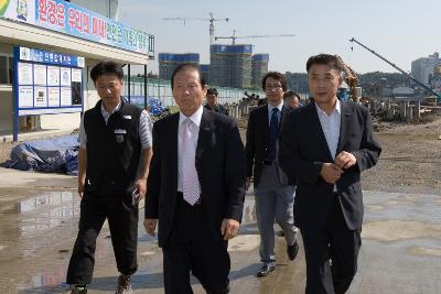 공설시장 신축공사 현장 방문