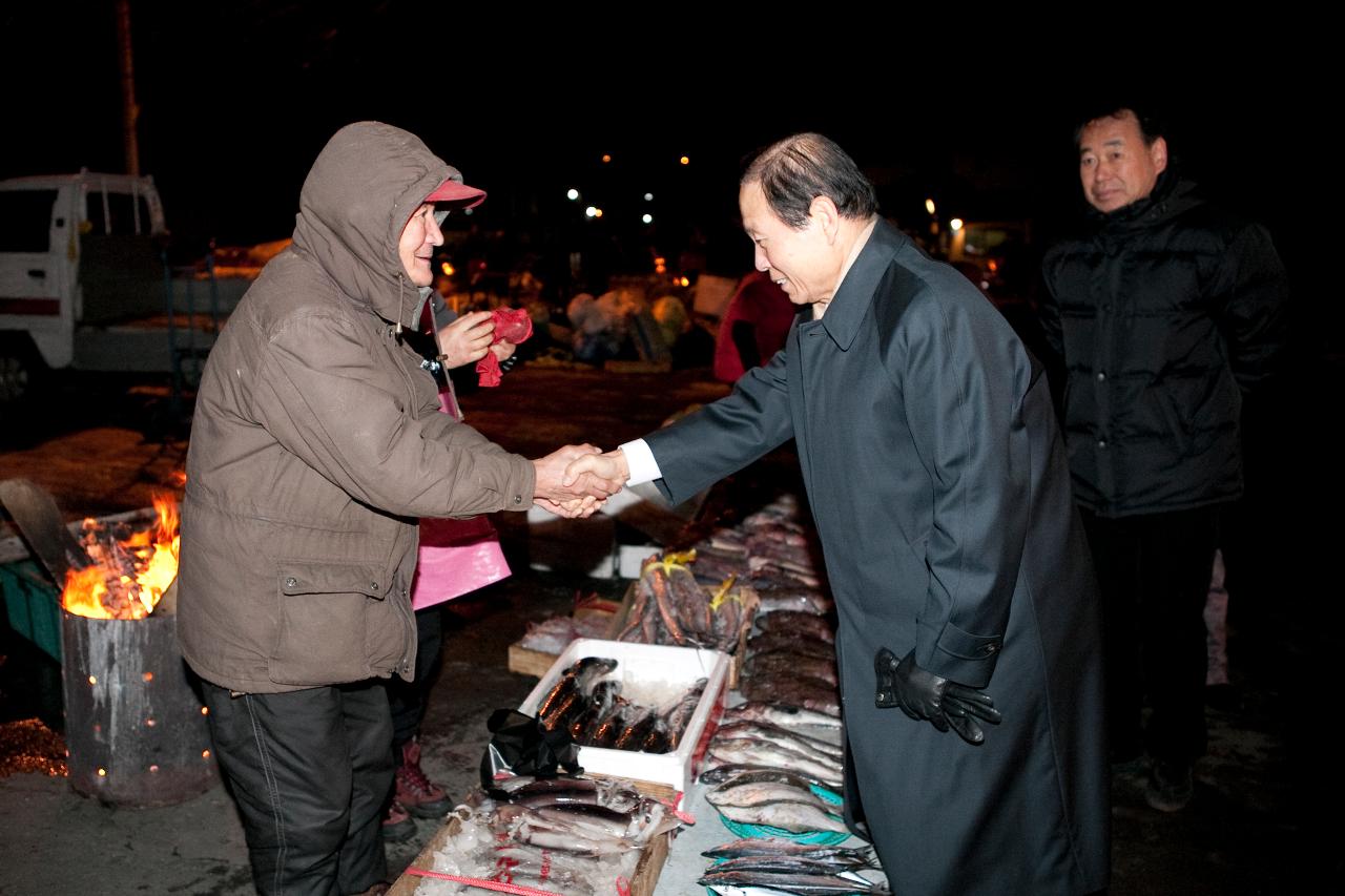 역전 새볔시장 방문