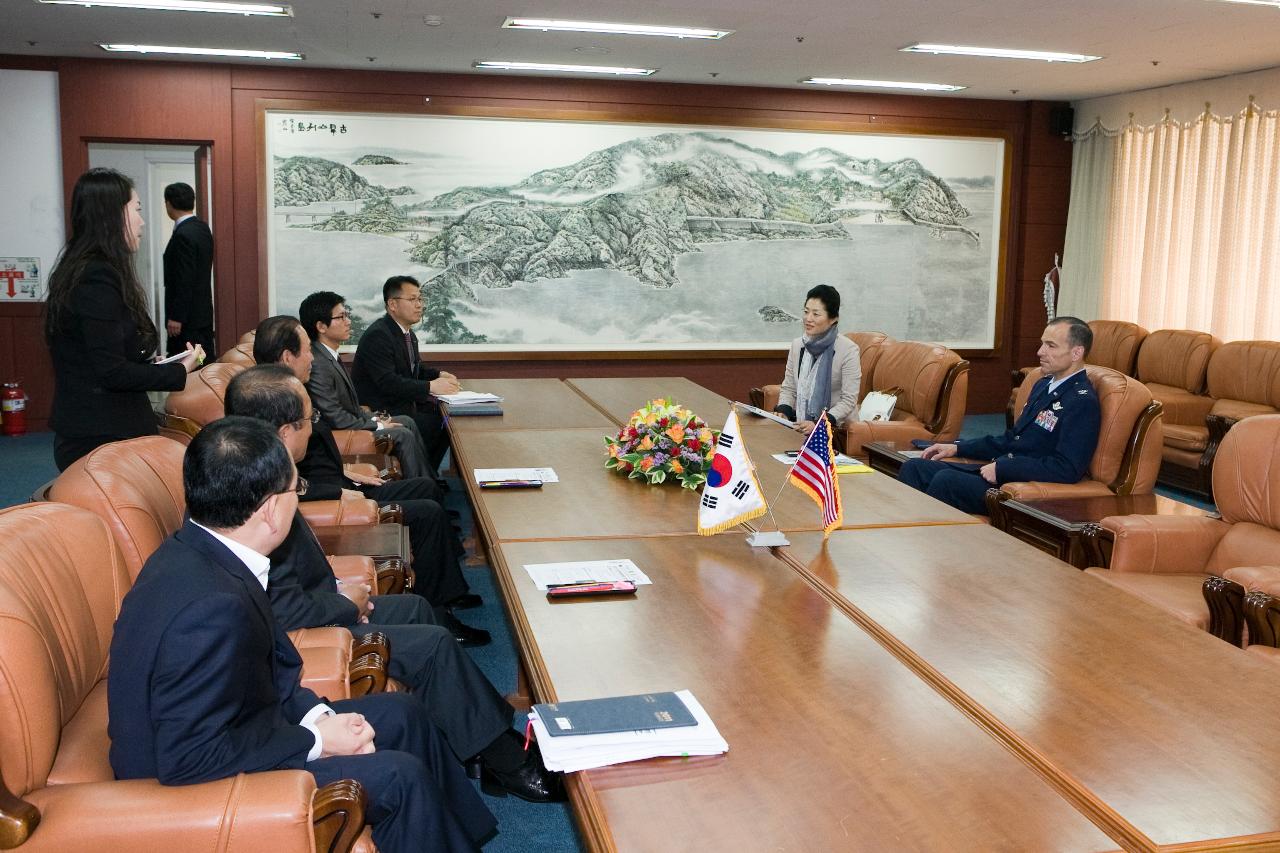 신임 미공군비행단장 방문