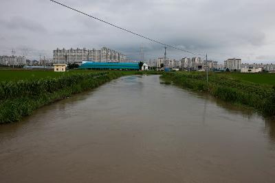 경포천 주변 침수지역