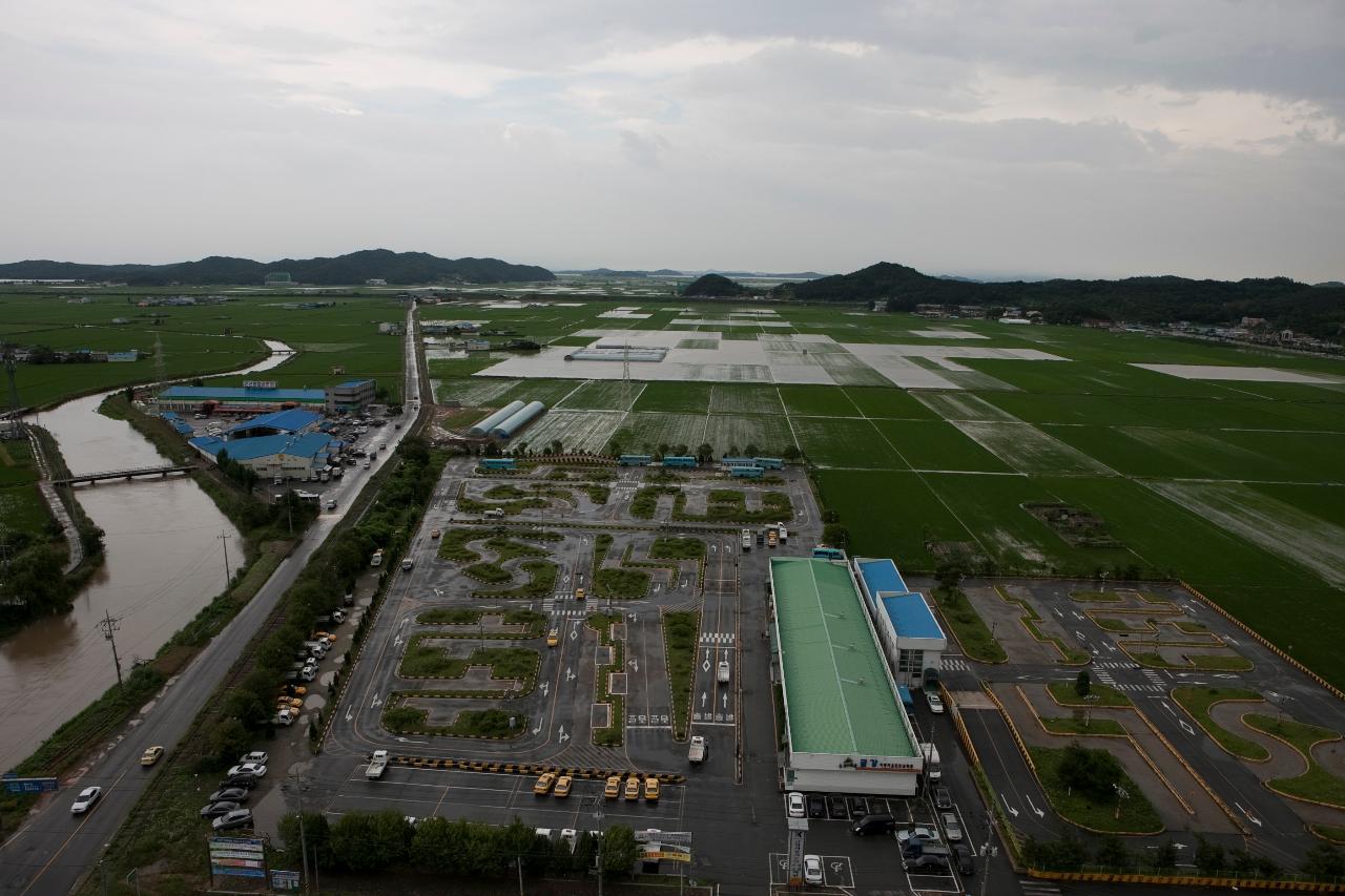 경포천 주변 침수지역