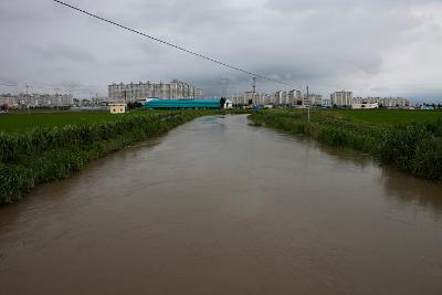 경포천 주변 침수지역