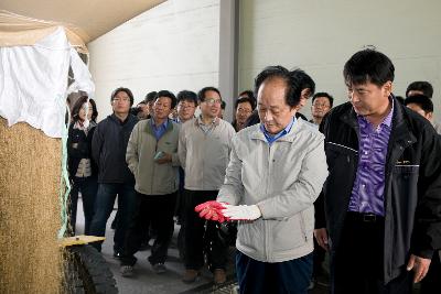 농림수산식품부장관 벼베기 현장방문