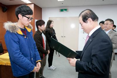 예체능장학생 장학증서 수여식