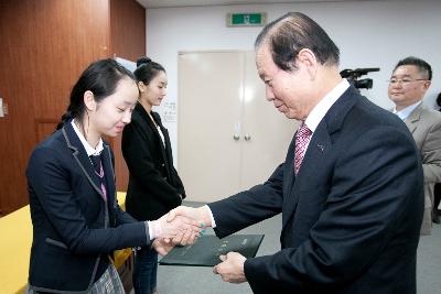 예체능장학생 장학증서 수여식