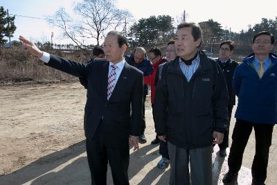 맹형규 행안부장관 4대강 자전거길 현장점검