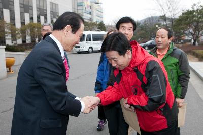 평창군 방문단 접견