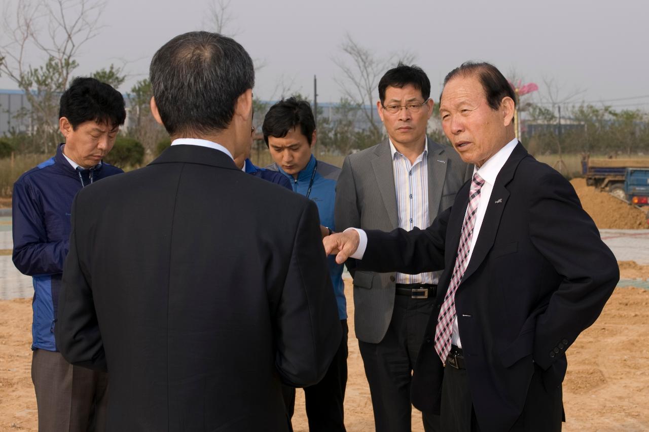 새만금비응공원 조성공사 현장 방문