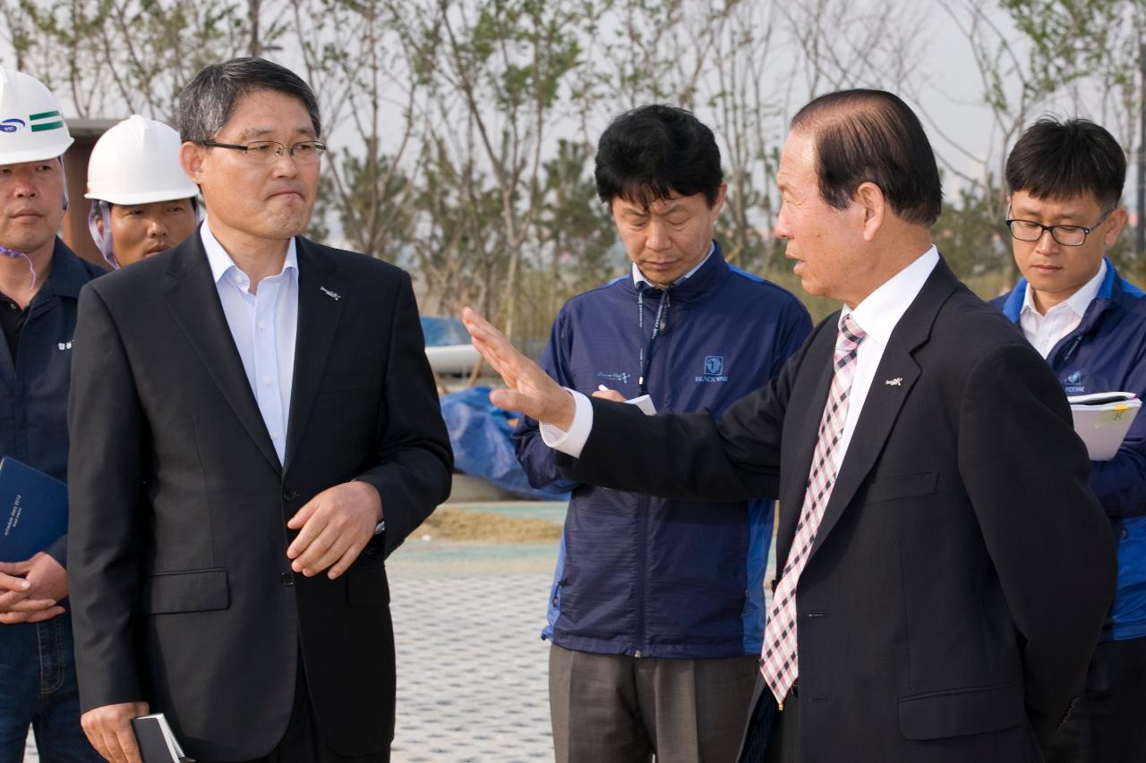 새만금비응공원 조성공사 현장 방문