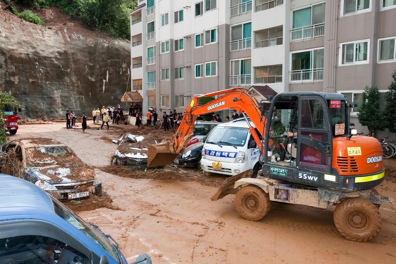 도지사 집중호우 피해지역 방문