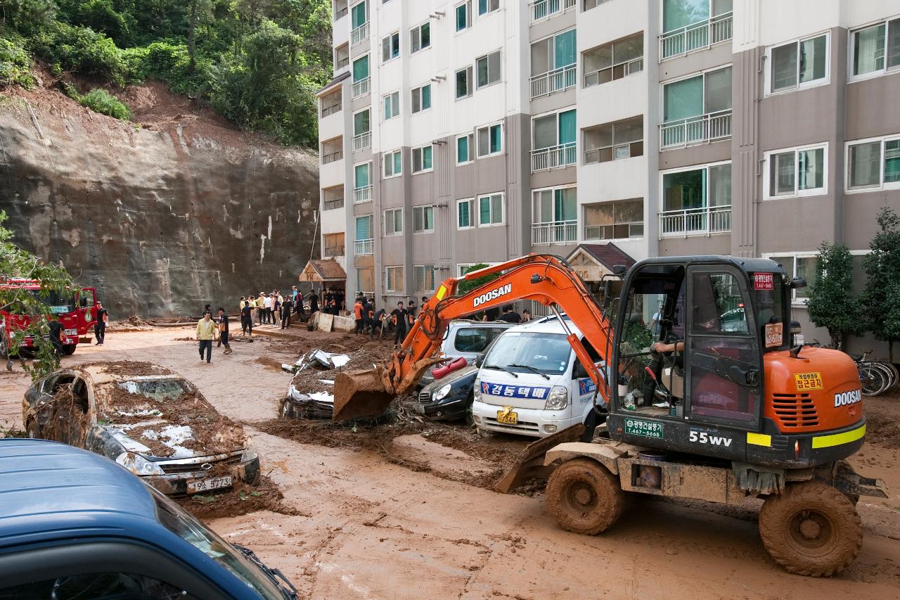 도지사 집중호우 피해지역 방문