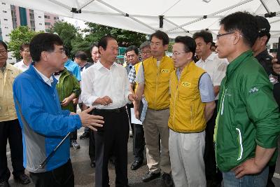 도지사 집중호우 피해지역 방문