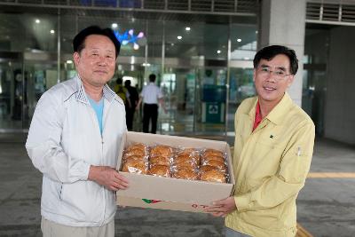 도의회 집중호우 피해상황 청취 및 위문품 전달