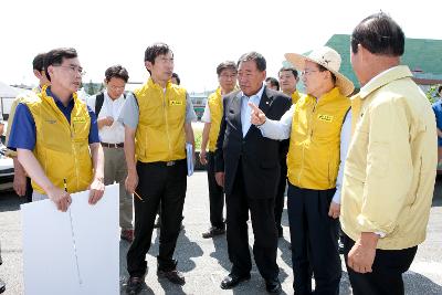 폭풍피해관련 침수현장 도지사 방문