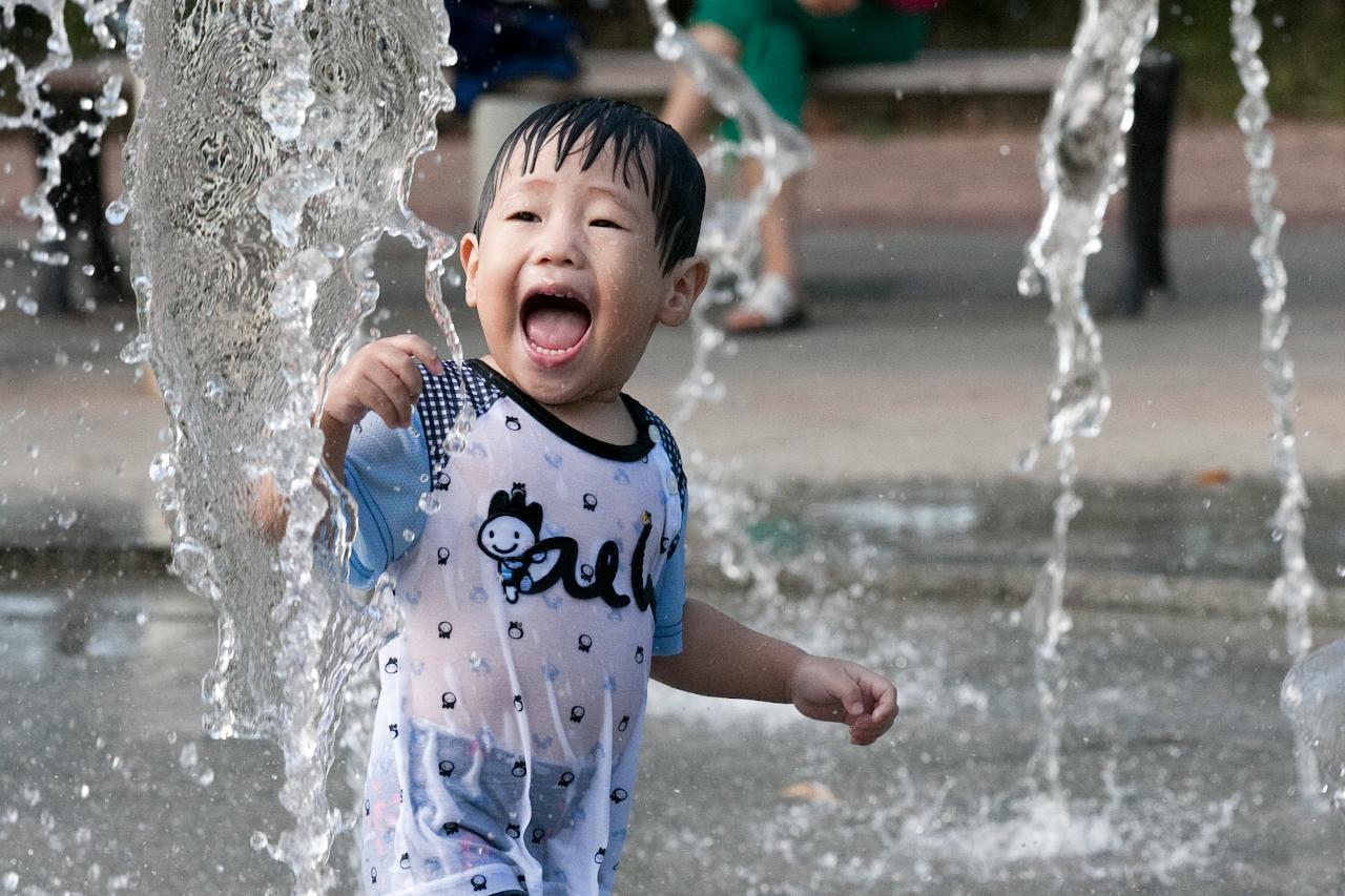 은파호수공원 바닥분수