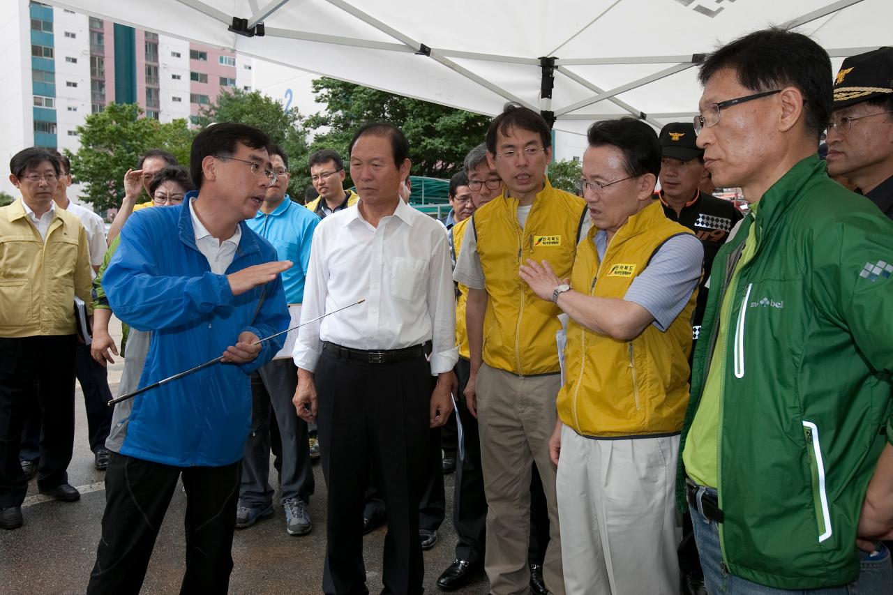 도지사 집중호우 피해지역 방문