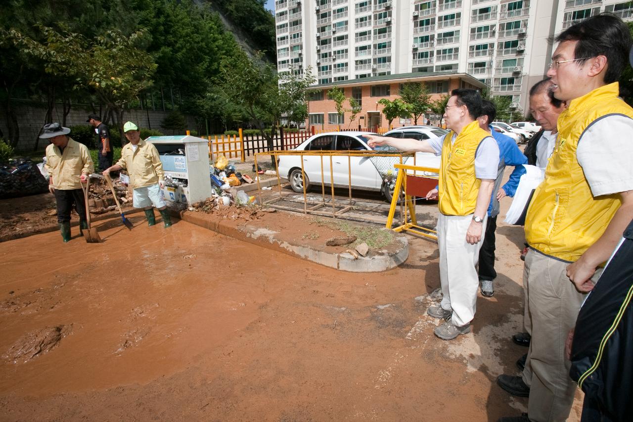 도지사 집중호우 피해지역 방문