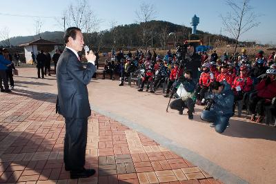 금강 자전거길 대행진에 방문한 문동신 군산시장