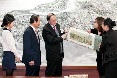 중국 연대시 노동대학 서기 군산방문