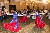 풍물 패 여성 무용수들의 화려한 북춤.사진(00024)