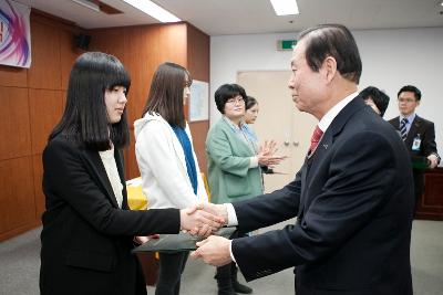 예체능분야 장학증서 수여식