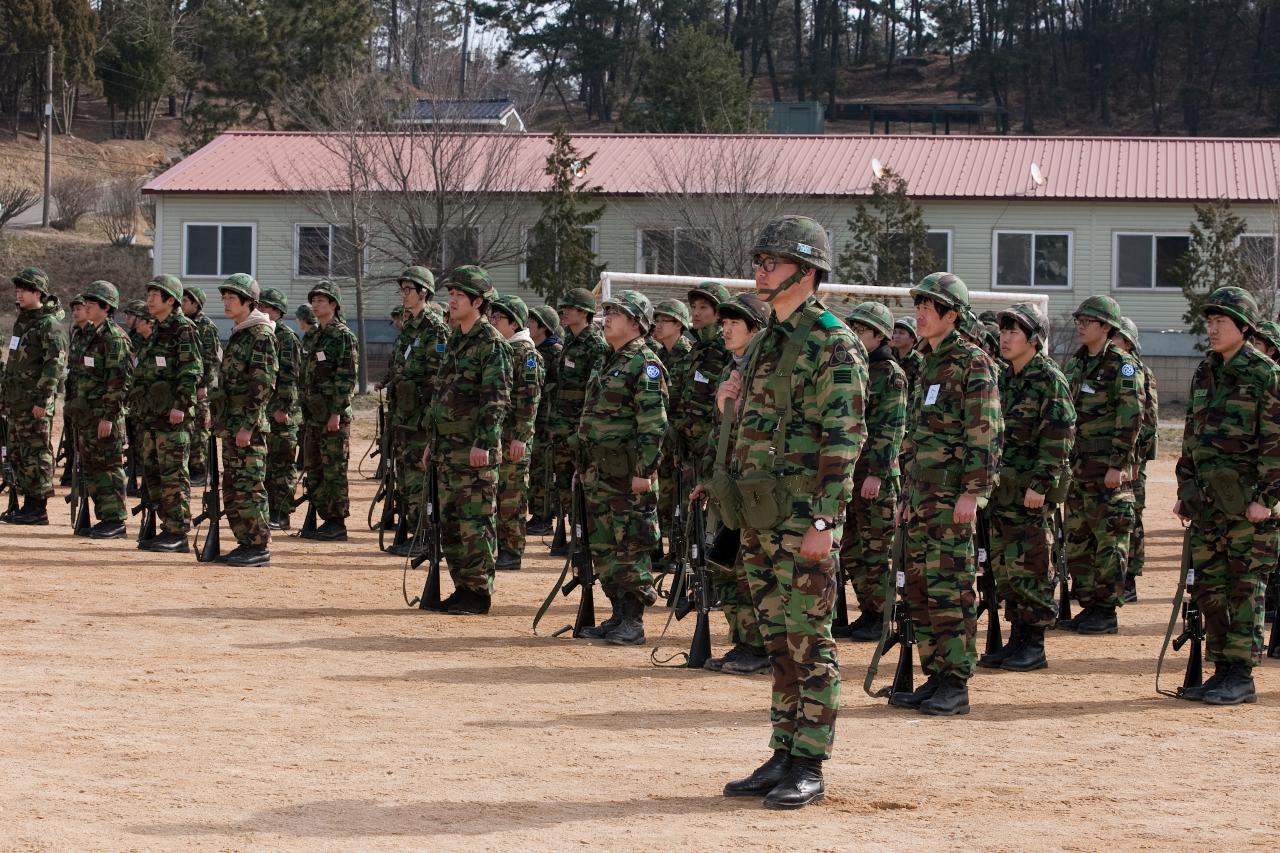 예비군 훈련 입소식 시장님 격려