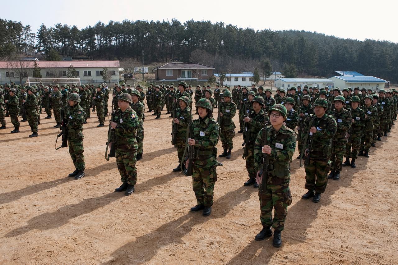 예비군 훈련 입소식 시장님 격려