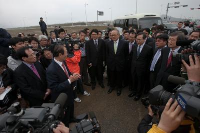 새만금방조제 행정구역 소송관련 대법관 현장검증