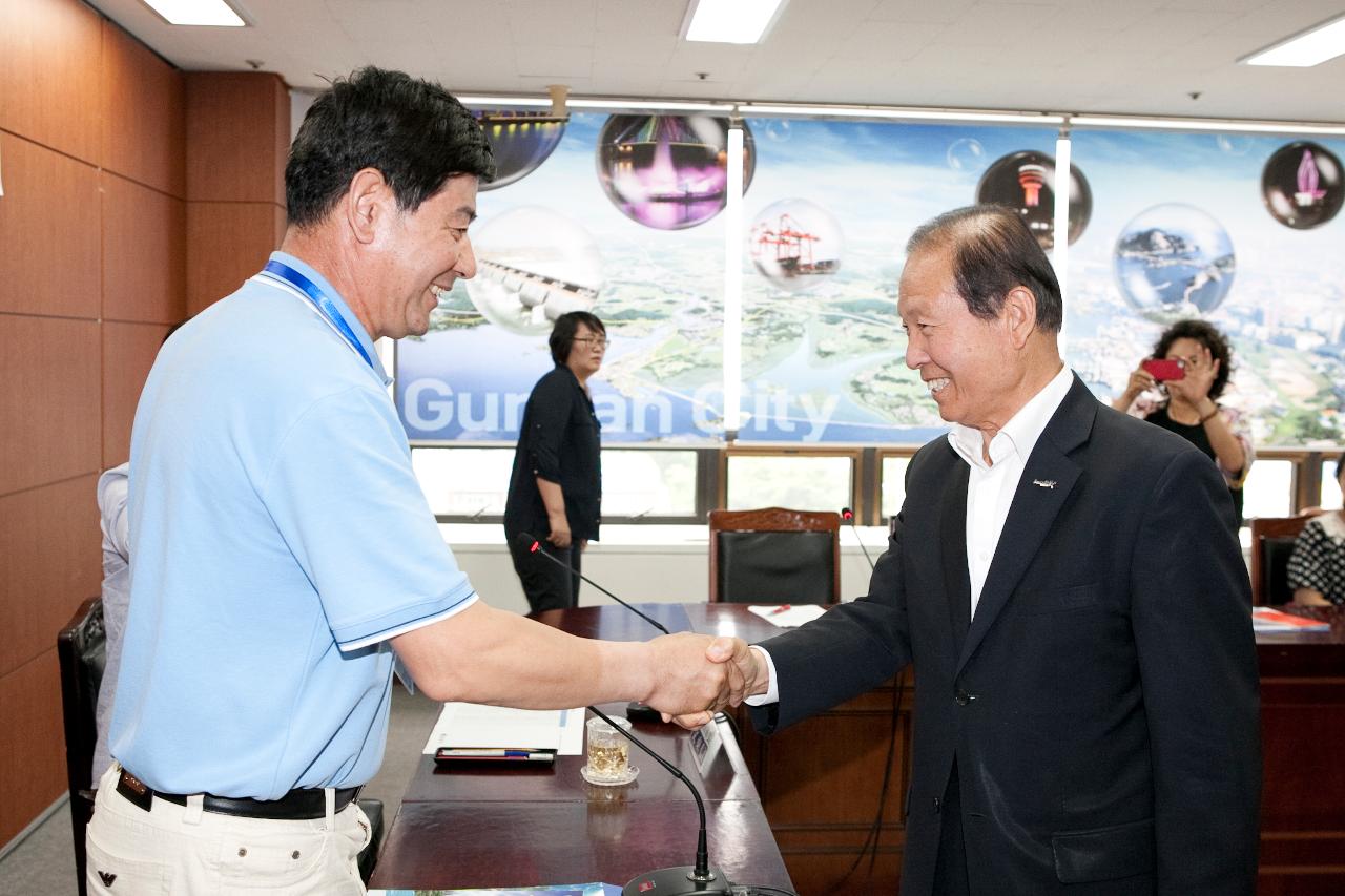 중국 청도시 테니스협회 방문