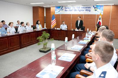 미공군 제8전투비행단 신임장교 방문